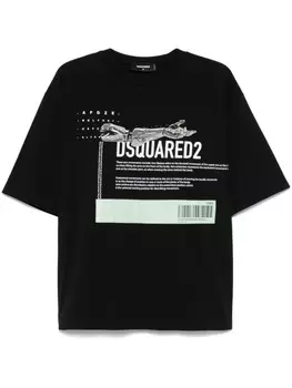 DSQUARED2 футболка с логотипом, черный