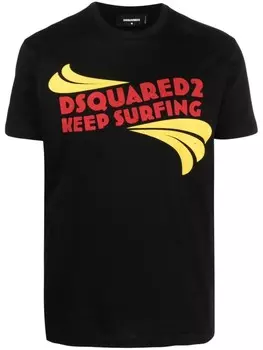 DSQUARED2 футболка с логотипом, черный