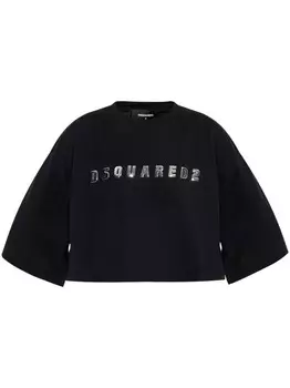 DSQUARED2 футболка с логотипом, черный