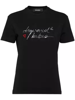DSQUARED2 футболка с логотипом, черный