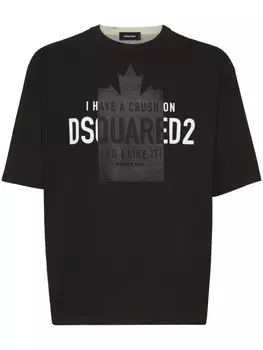 DSQUARED2 футболка с логотипом, черный