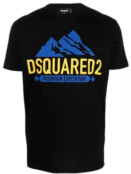 DSQUARED2 футболка с логотипом, черный