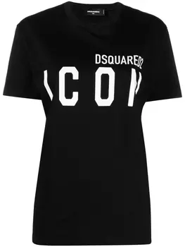 Dsquared2 футболка с логотипом Icon, черный