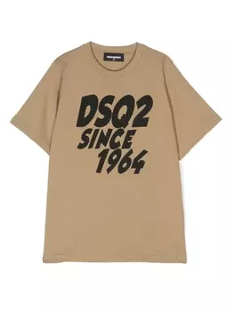 Dsquared2 футболка с логотипом, коричневый