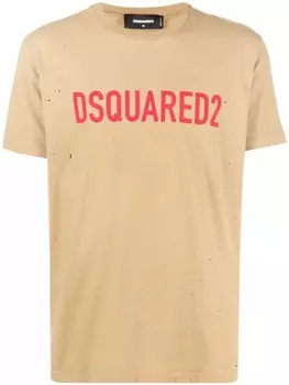 Dsquared2 футболка с логотипом, нейтральный цвет