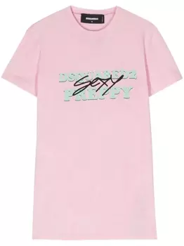 Dsquared2 футболка с логотипом, розовый
