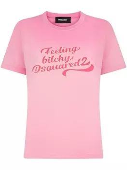 Dsquared2 футболка с логотипом, розовый