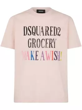 Dsquared2 футболка с логотипом, розовый