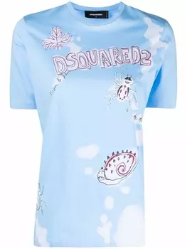 Dsquared2 футболка с логотипом, синий