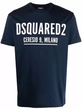 DSQUARED2 футболка с логотипом, синий
