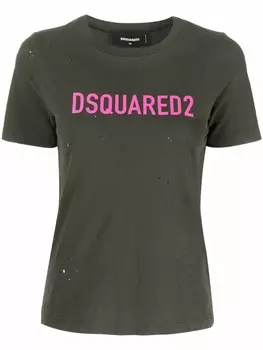 Dsquared2 футболка с логотипом, зеленый