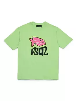 Dsquared2 футболка с логотипом, зеленый