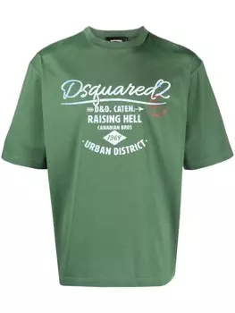 Dsquared2 футболка с логотипом, зеленый