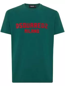 DSQUARED2 футболка с логотипом, зеленый