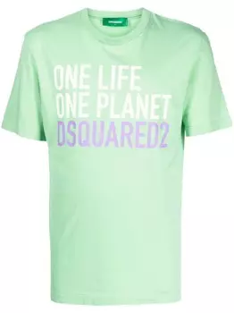DSQUARED2 футболка с логотипом, зеленый