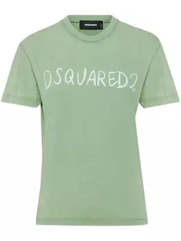 DSQUARED2 футболка с логотипом, зеленый