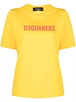 Dsquared2 футболка с логотипом, желтый