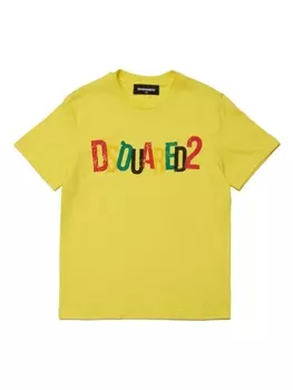 Dsquared2 футболка с логотипом, желтый