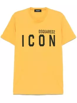 DSQUARED2 футболка с логотипом, желтый