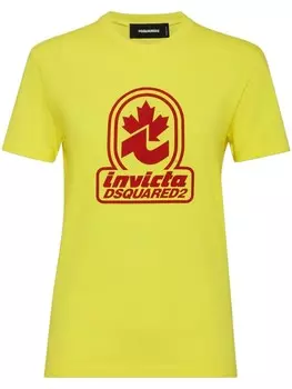 DSQUARED2 футболка с логотипом, желтый