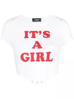 Dsquared2 футболка с надписью, белый