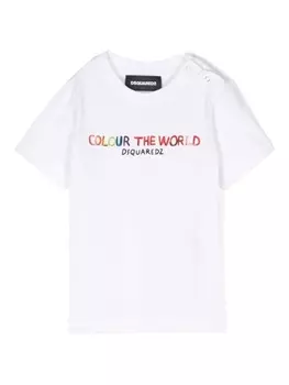 Dsquared2 футболка с надписью, белый