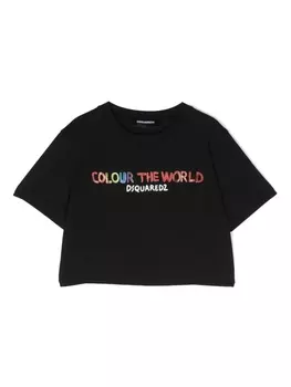 Dsquared2 футболка с надписью, черный