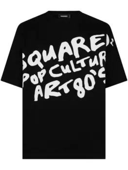 Dsquared2 футболка с надписью, черный