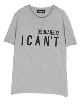 Dsquared2 футболка с надписью, серый