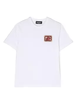 Dsquared2 футболка с нашивкой-логотипом, белый
