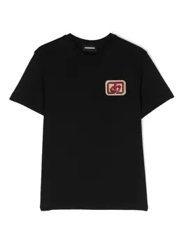 Dsquared2 футболка с нашивкой-логотипом, черный