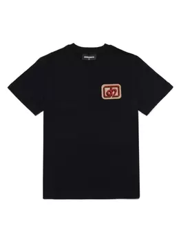 Dsquared2 футболка с нашивкой-логотипом, черный
