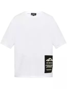 Dsquared2 футболка с нашивкой-логотипом макси, белый