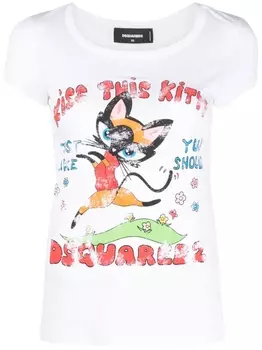 Dsquared2 футболка с принтом, белый
