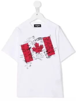 Dsquared2 футболка с принтом, белый