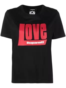 Dsquared2 футболка с принтом, черный