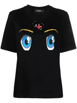Dsquared2 футболка с принтом, черный
