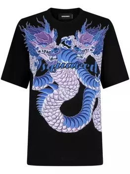 Dsquared2 футболка с принтом, черный