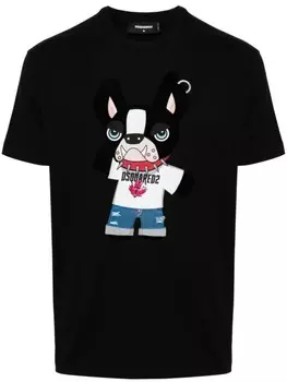 Dsquared2 футболка с принтом, черный