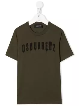 Dsquared2 футболка с принтом граффити, зеленый
