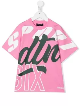 Dsquared2 футболка с принтом, розовый