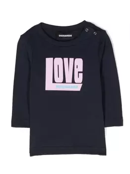 Dsquared2 футболка с принтом, синий