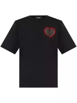 Dsquared2 футболка с сердечком DSQUARED2, черный