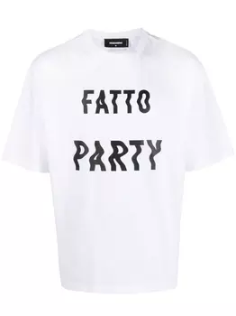 Dsquared2 футболка с текстовым принтом, белый