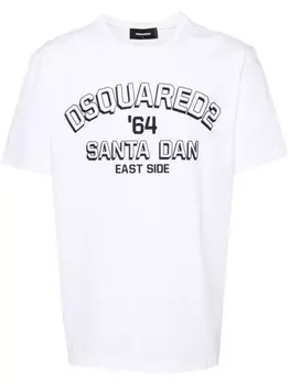 Dsquared2 футболка с тисненым логотипом, белый