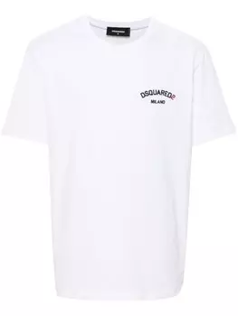 Dsquared2 футболка с вышитым логотипом, белый
