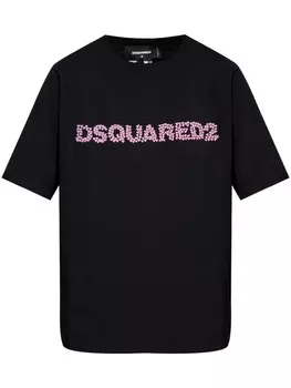 Dsquared2 футболка с вышитым логотипом DSQUARED2, черный