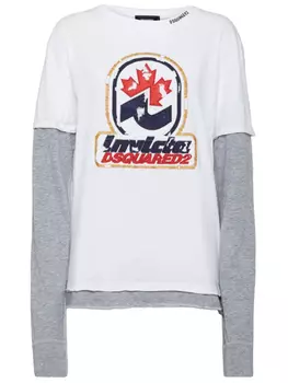 DSQUARED2 футболка с вышитым логотипом из коллаборации с Invicta, белый