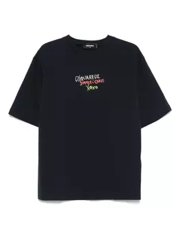 DSQUARED2 футболка с вышитым логотипом, синий