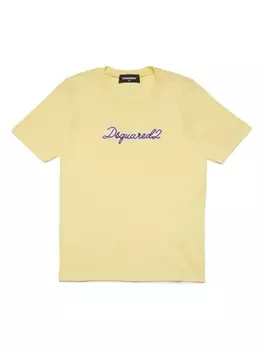 Dsquared2 футболка с вышитым логотипом, желтый